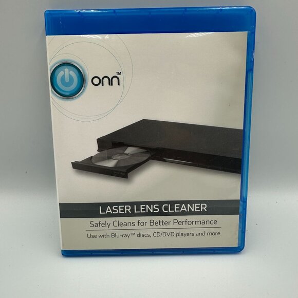 Onn Laser Lens Cleaner Blu-ray DVD CD Disc Includes Voice & Music Instructions - Picture 1 of 3
